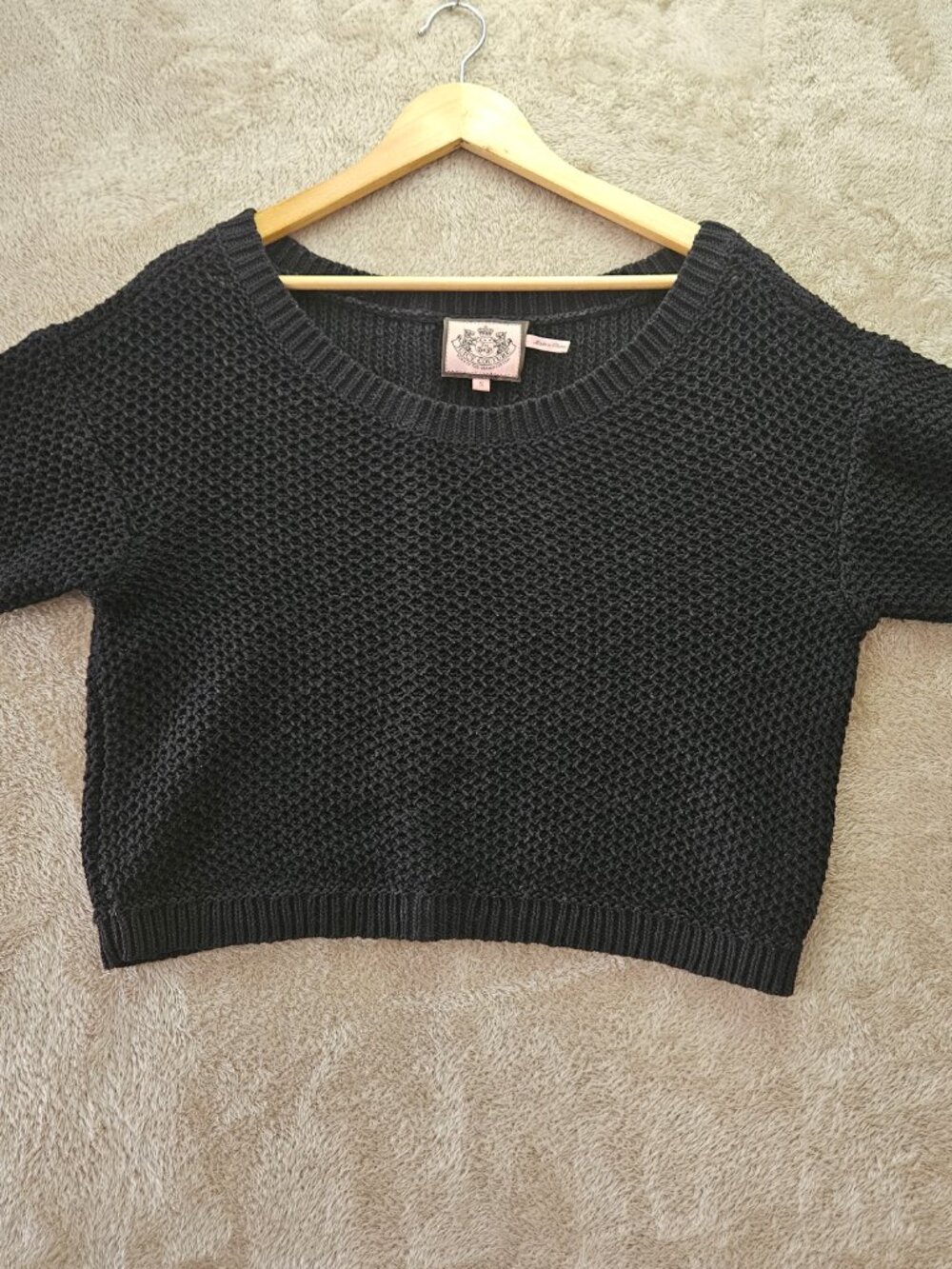 Juicy Couture Cropped Knit Sweater Short-sleeved Women's Size S